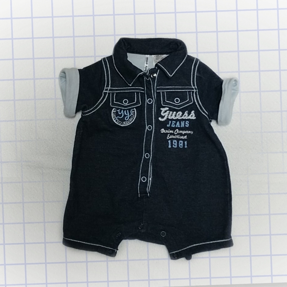 Baby Guess soft denim romper